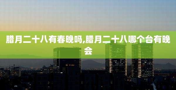 腊月二十八有春晚吗,腊月二十八哪个台有晚会