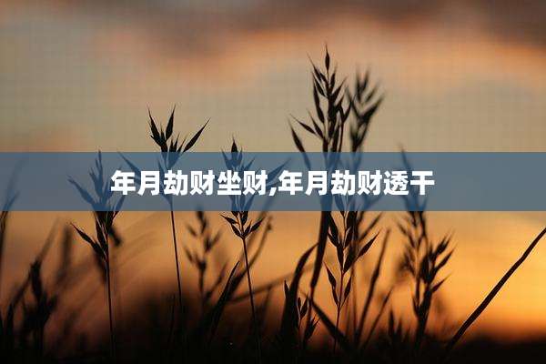 年月劫财坐财,年月劫财透干