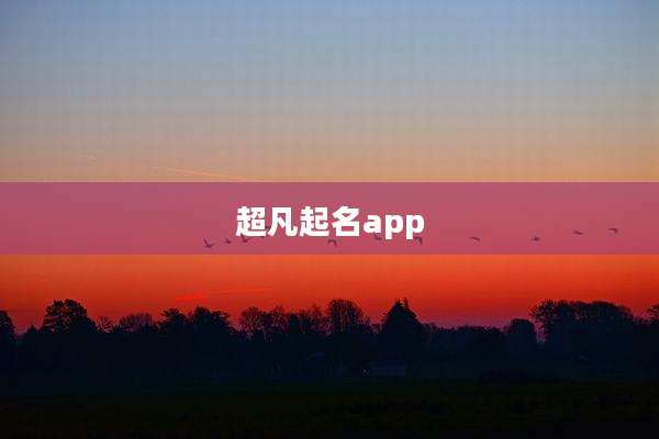 超凡起名app