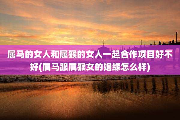 属马的女人和属猴的女人一起合作项目好不好(属马跟属猴女的姻缘怎么样)