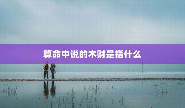 算命中说的木财是指什么