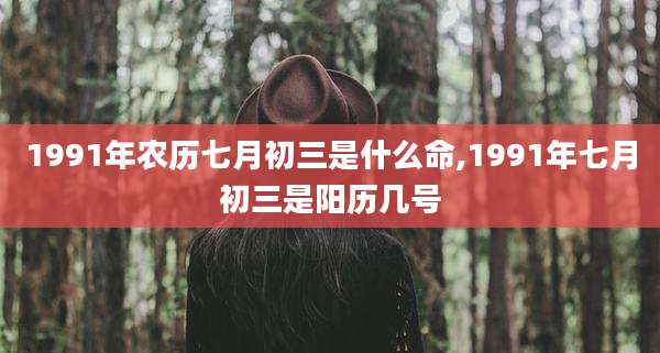 1991年农历七月初三是什么命,1991年七月初三是阳历几号