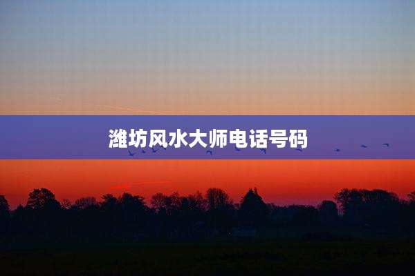 潍坊风水大师电话号码