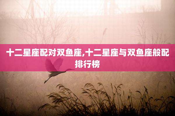 十二星座配对双鱼座,十二星座与双鱼座般配排行榜
