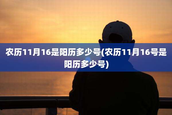 农历11月16是阳历多少号(农历11月16号是阳历多少号)