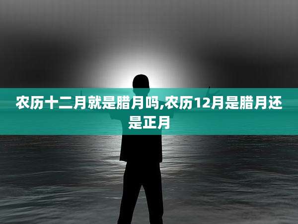 农历十二月就是腊月吗,农历12月是腊月还是正月