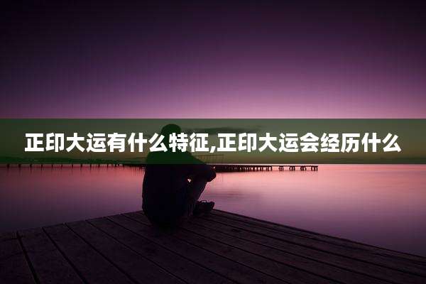 正印大运有什么特征,正印大运会经历什么