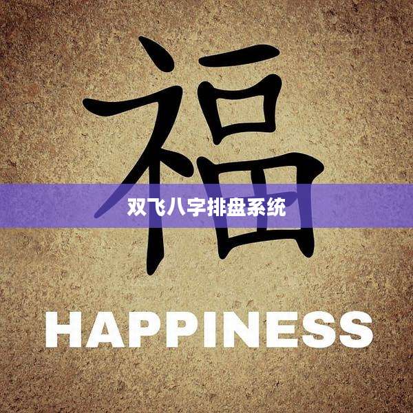 双飞八字排盘系统