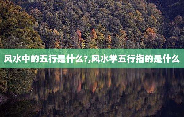风水中的五行是什么?,风水学五行指的是什么
