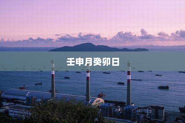 壬申月癸卯日