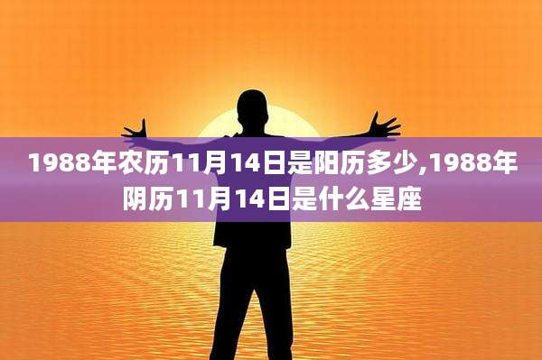 1988年农历11月14日是阳历多少,1988年阴历11月14日是什么星座