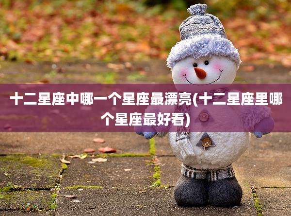 十二星座中哪一个星座最漂亮(十二星座里哪个星座最好看)
