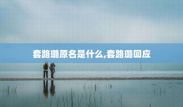套路璐原名是什么,套路璐回应