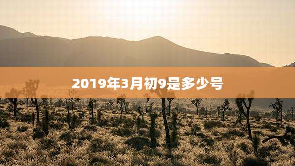 2019年3月初9是多少号