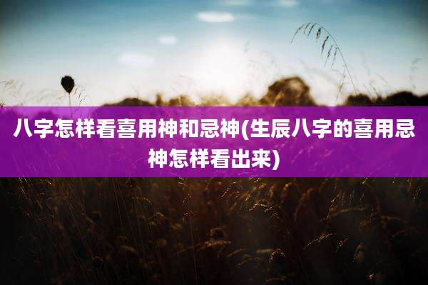 八字怎样看喜用神和忌神(生辰八字的喜用忌神怎样看出来)