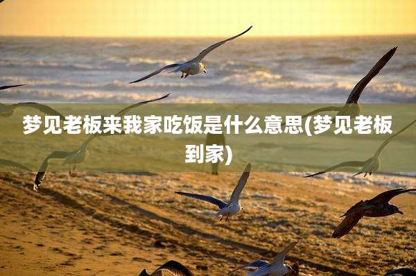 梦见老板来我家吃饭是什么意思(梦见老板到家)