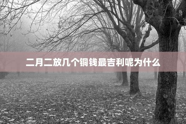 二月二放几个铜钱最吉利呢为什么