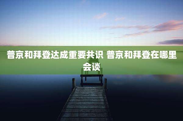 普京和拜登达成重要共识 普京和拜登在哪里会谈