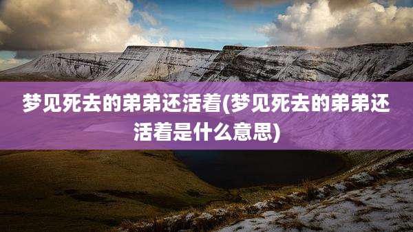 梦见死去的弟弟还活着(梦见死去的弟弟还活着是什么意思)