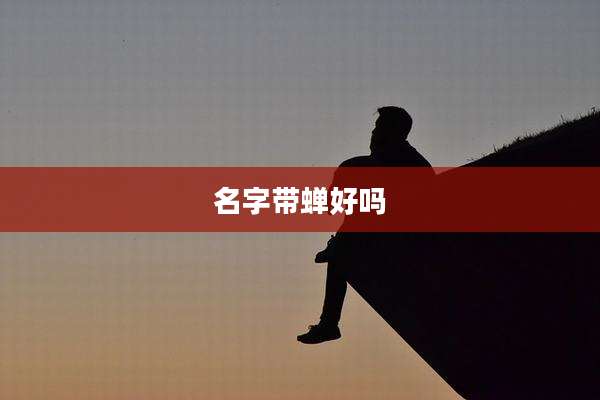 名字带蝉好吗