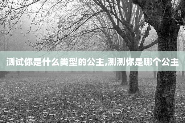 测试你是什么类型的公主,测测你是哪个公主
