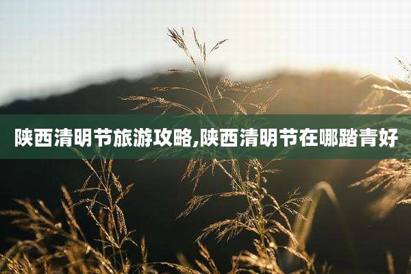 陕西清明节旅游攻略,陕西清明节在哪踏青好