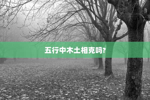 五行中木土相克吗?