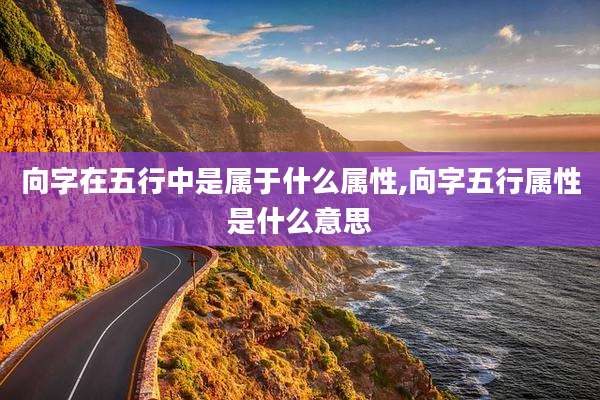向字在五行中是属于什么属性,向字五行属性是什么意思