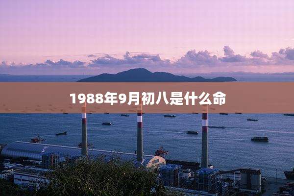 1988年9月初八是什么命