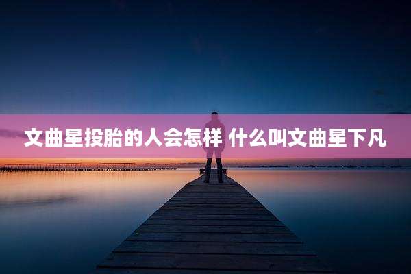 文曲星投胎的人会怎样 什么叫文曲星下凡