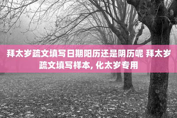 拜太岁疏文填写日期阳历还是阴历呢 拜太岁疏文填写样本, 化太岁专用