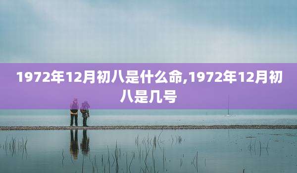 1972年12月初八是什么命,1972年12月初八是几号