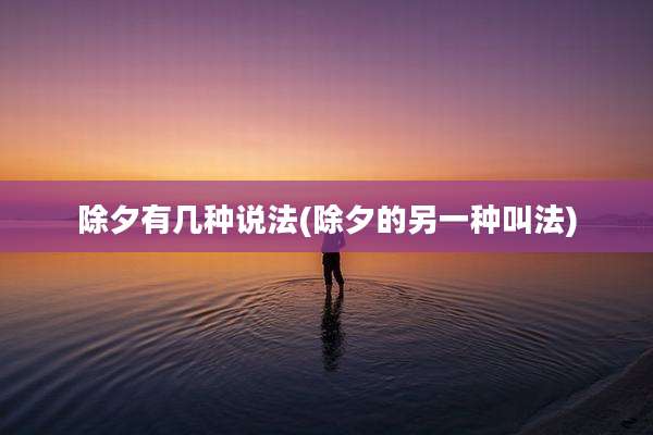 除夕有几种说法(除夕的另一种叫法)
