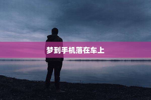 梦到手机落在车上