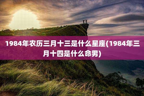 1984年农历三月十三是什么星座(1984年三月十四是什么命男)