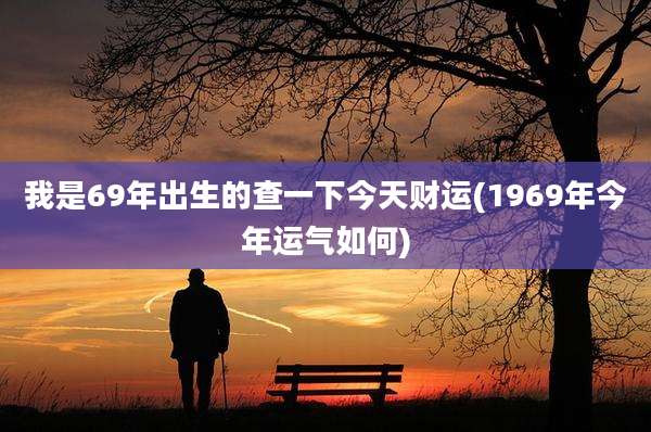 我是69年出生的查一下今天财运(1969年今年运气如何)