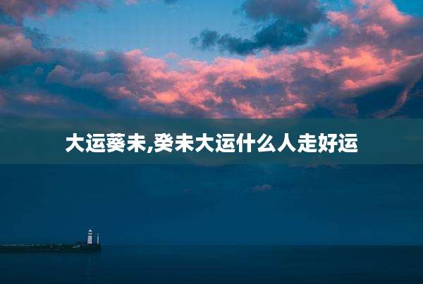 大运葵未,癸未大运什么人走好运