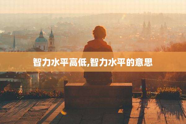 智力水平高低,智力水平的意思