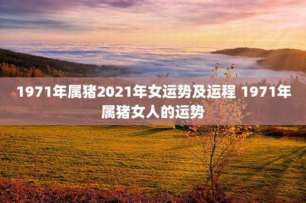 1971年属猪2021年女运势及运程 1971年属猪女人的运势