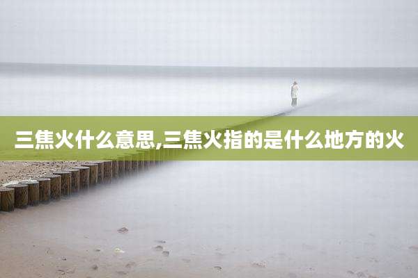 三焦火什么意思,三焦火指的是什么地方的火
