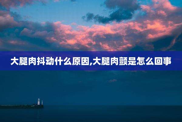大腿肉抖动什么原因,大腿肉颤是怎么回事