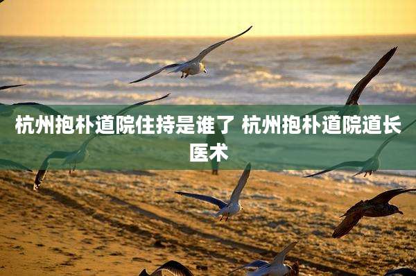 杭州抱朴道院住持是谁了 杭州抱朴道院道长医术