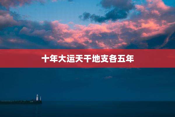 十年大运天干地支各五年
