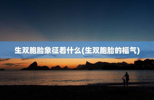 生双胞胎象征着什么(生双胞胎的福气)