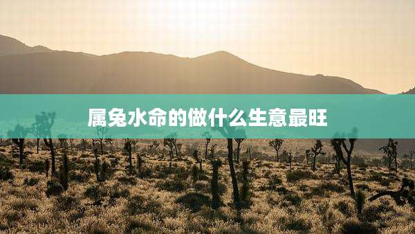 属兔水命的做什么生意最旺