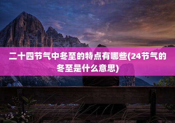 二十四节气中冬至的特点有哪些(24节气的冬至是什么意思)
