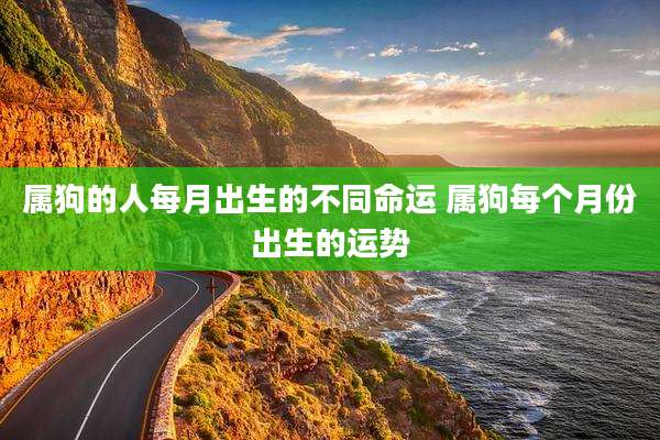属狗的人每月出生的不同命运 属狗每个月份出生的运势