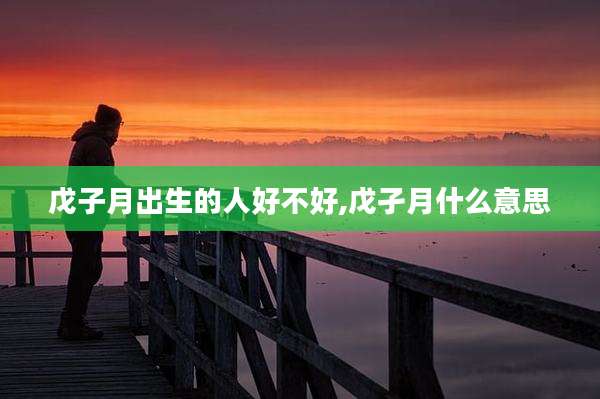 戊子月出生的人好不好,戊孑月什么意思