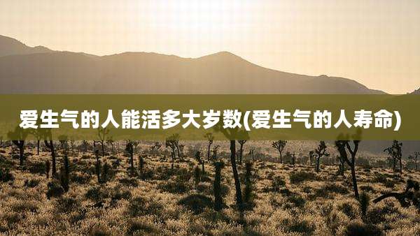 爱生气的人能活多大岁数(爱生气的人寿命)