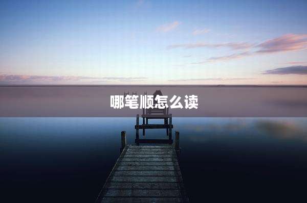 哪笔顺怎么读